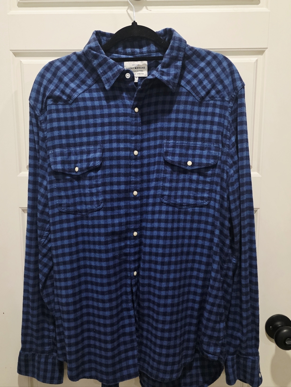 Lucky Blue & Black Plaid Button-Down Shirt